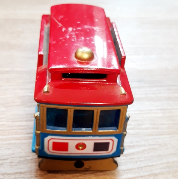 Vintage San Francisco 504 Tin Litho Trolley + Rolling Cable Car + Mini Tote Bag - Picture 10 of 12